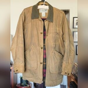 L.L. Bean Men's Tan Waxed Cotton Field Jacket